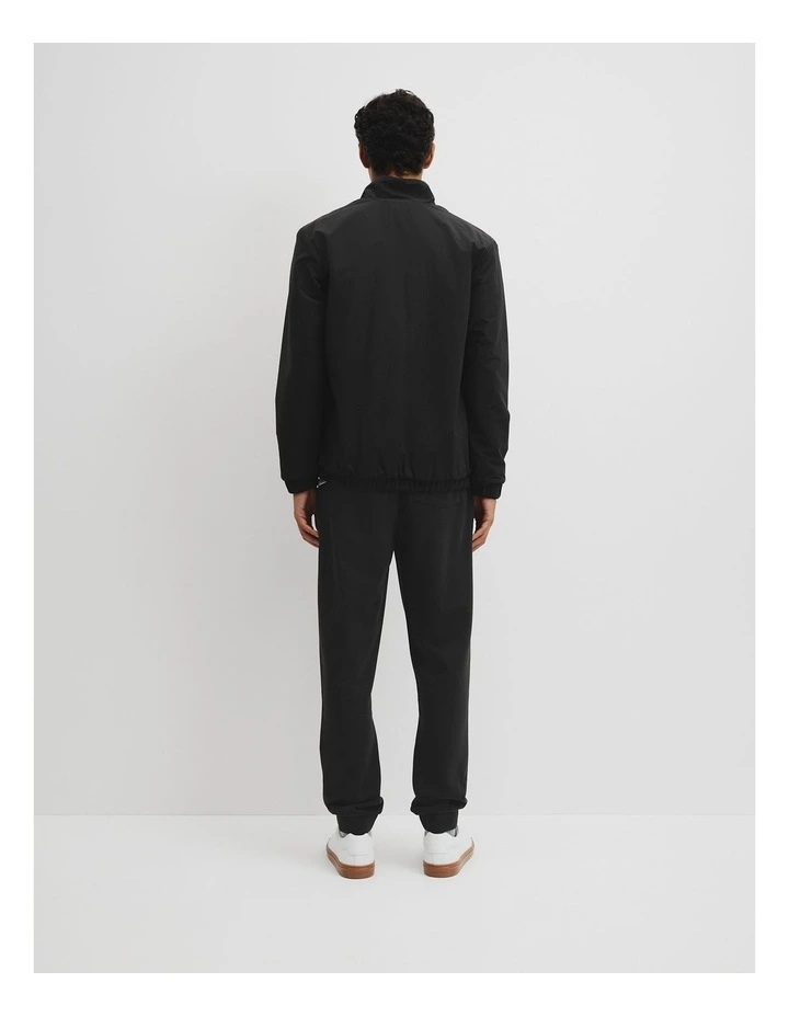 Reverse Sherpa Zip Through Jacket in Black image 4