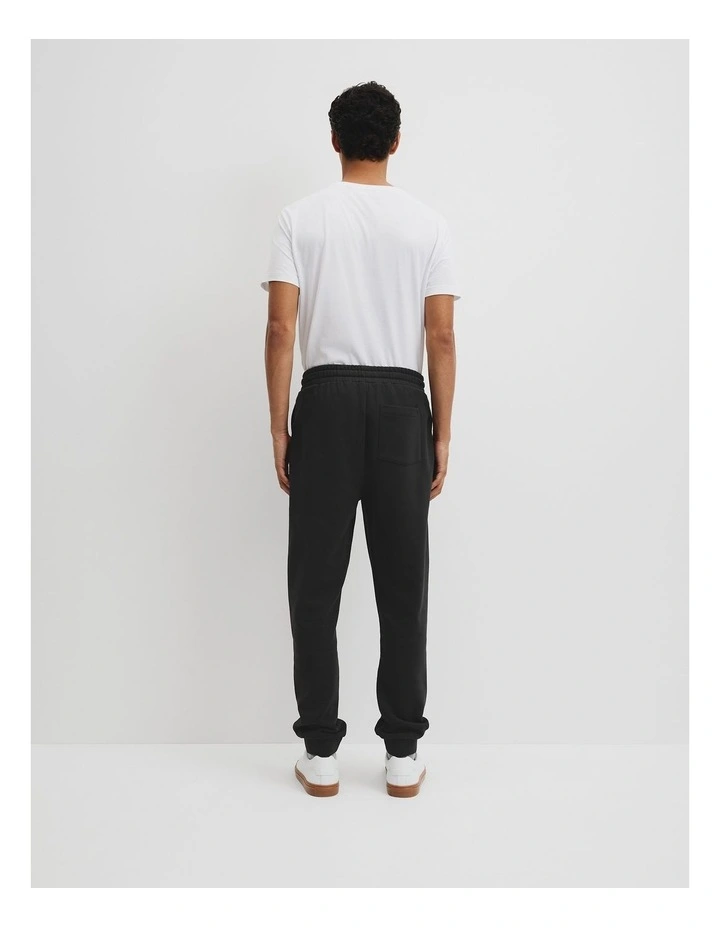 Australian Cotton Brushed Sweat Pant in Black image 4