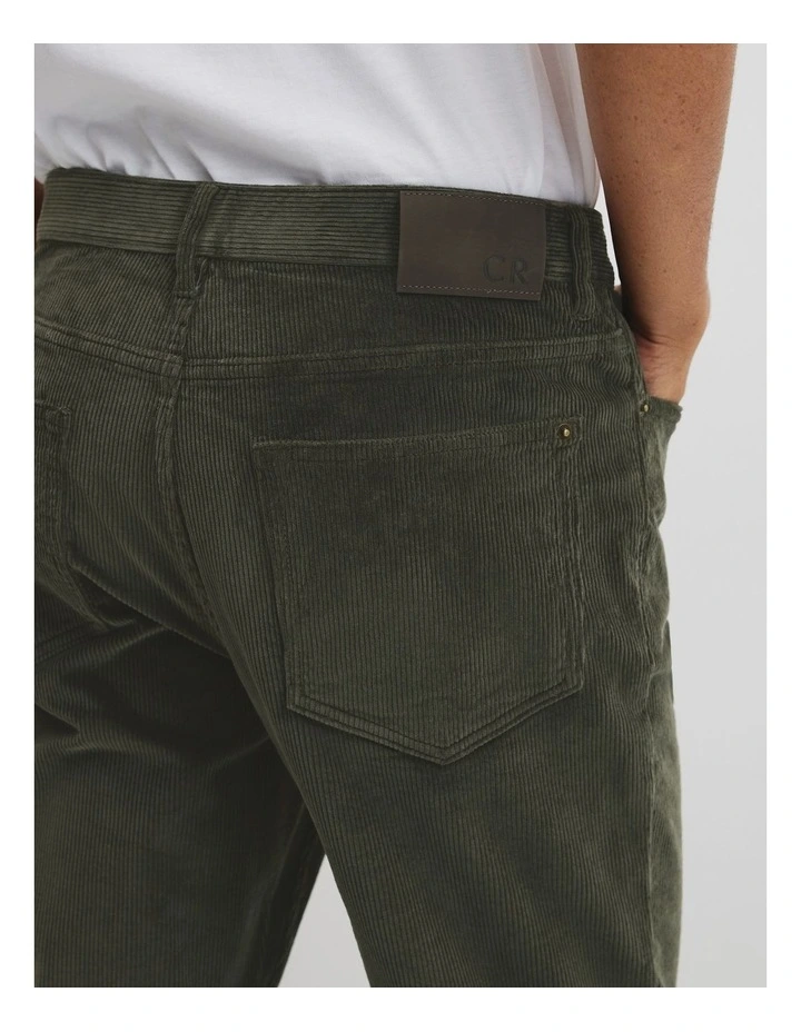 Tapered Cord 5 Pocket Pant in Willow image 3