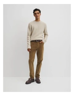 Tapered Cord 5 Pocket Pant in Bark