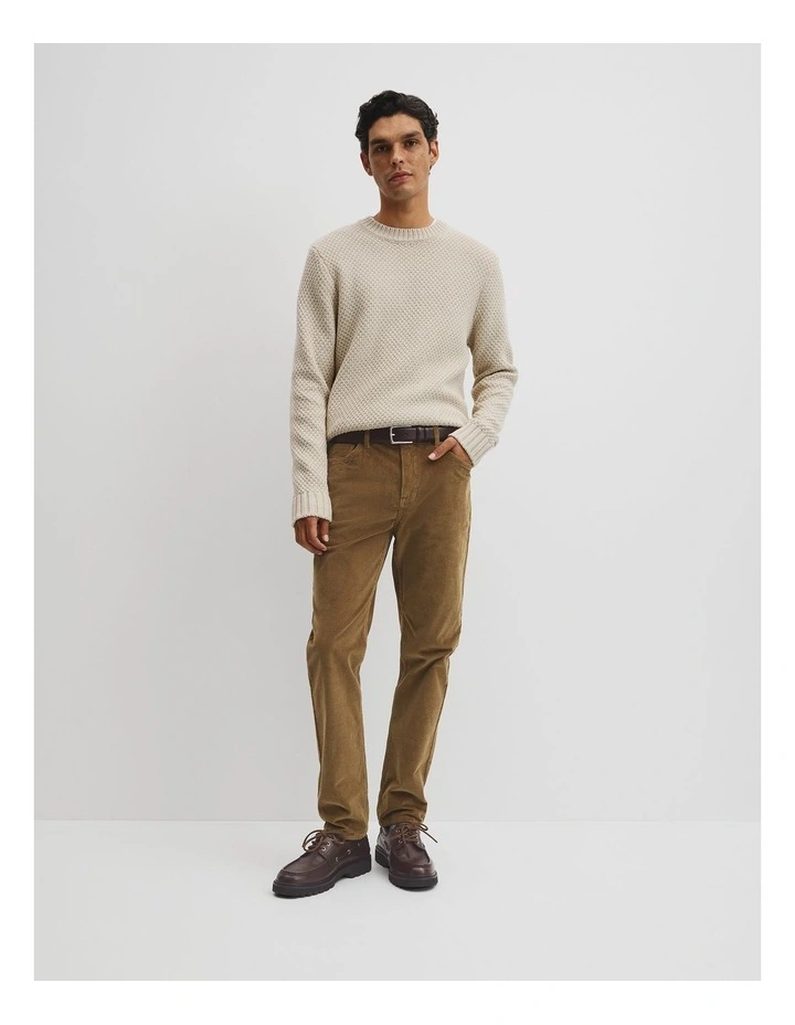 Tapered Cord 5 Pocket Pant in Bark image 1