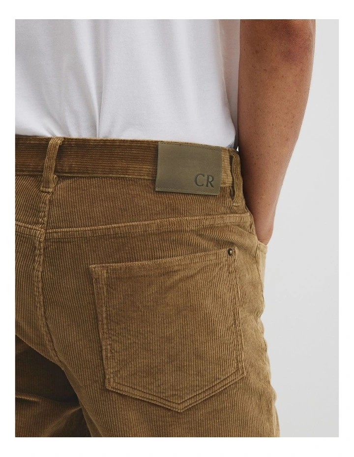 Tapered Cord 5 Pocket Pant in Bark image 3