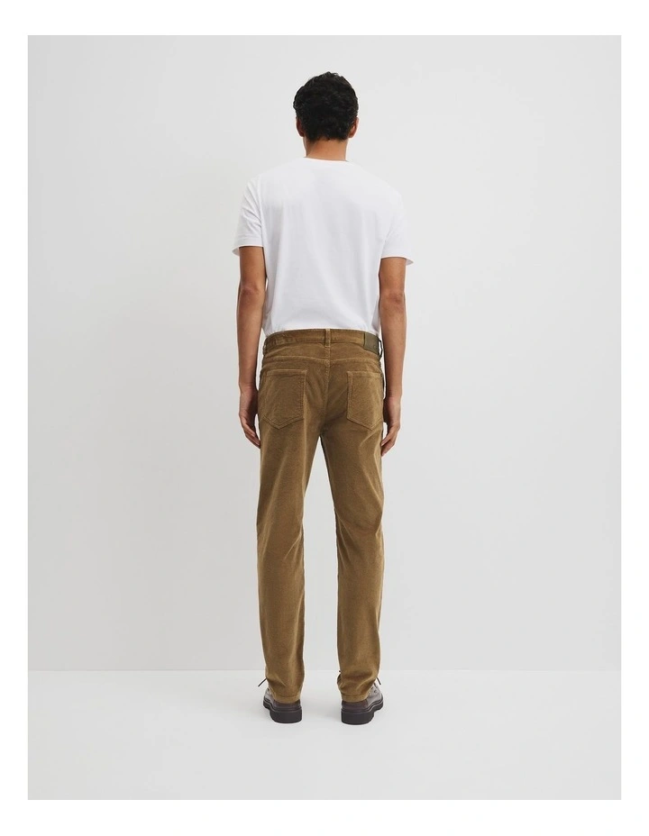 Tapered Cord 5 Pocket Pant in Bark image 4