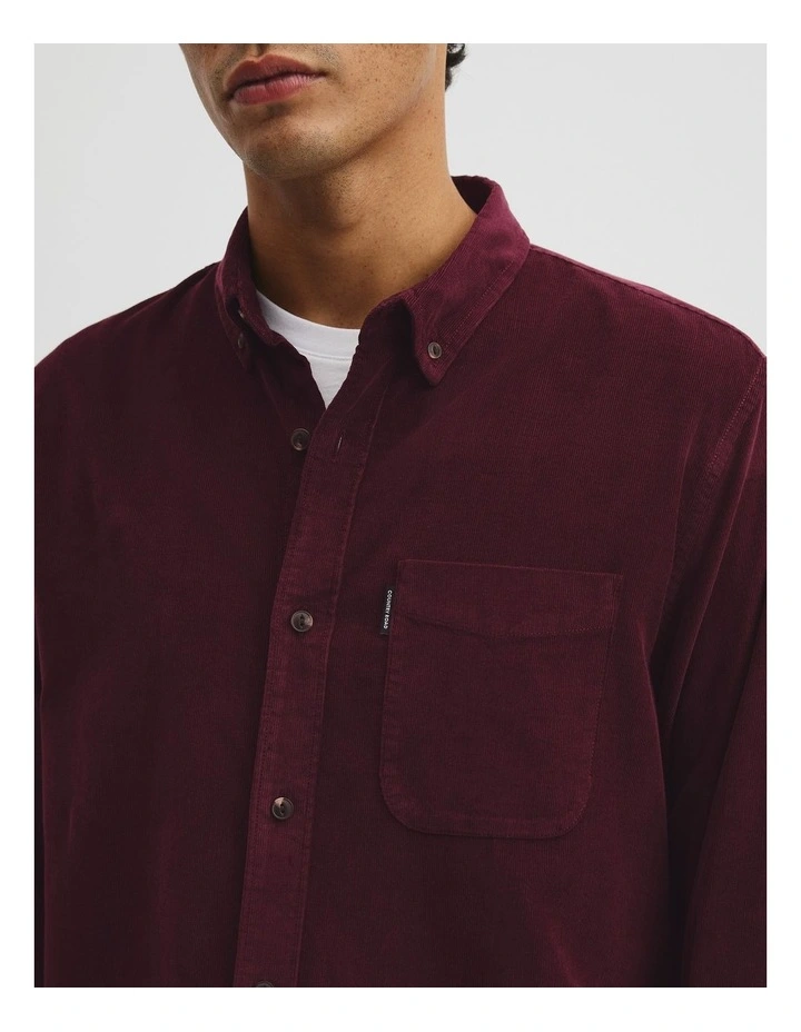 Regular Fit Corduroy Shirt in Fig image 2