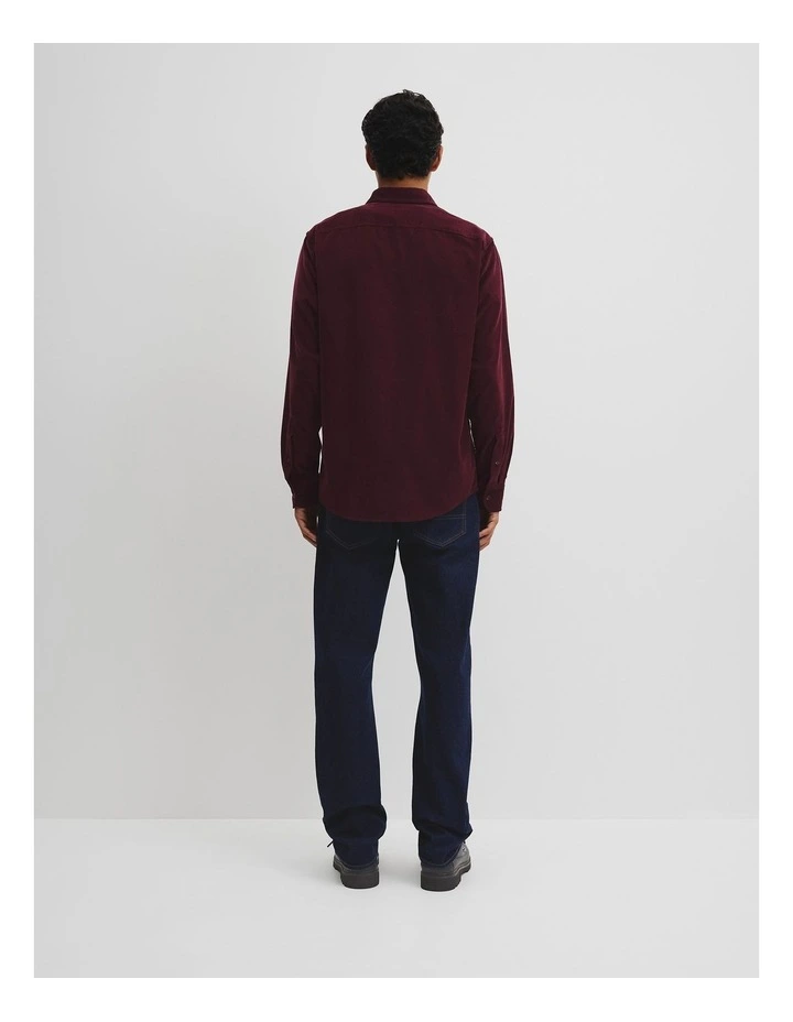 Regular Fit Corduroy Shirt in Fig image 4