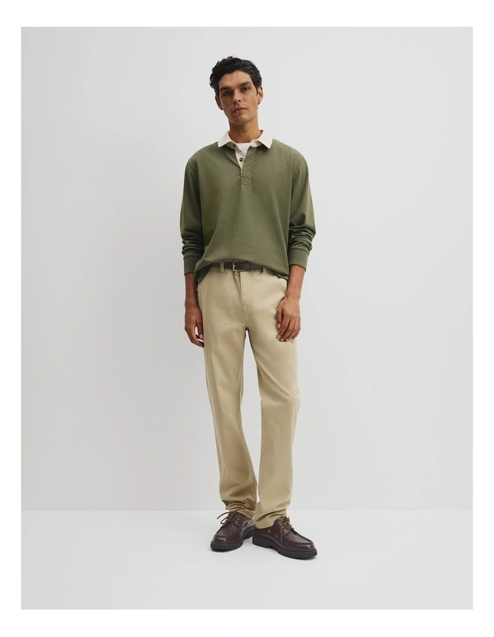 Workwear Australian Cotton Rugby Polo in Woodland Green image 3