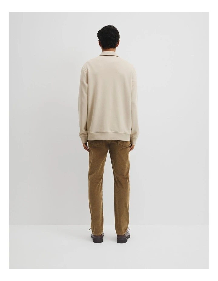 Australian Cotton Collar Sweat in Bark image 5