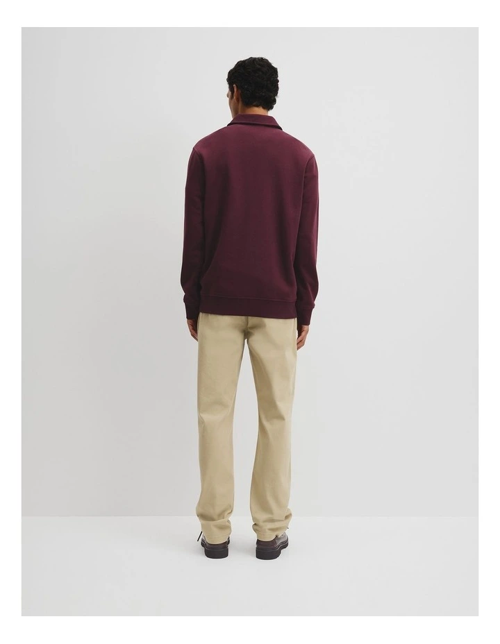 Australian Cotton Collar Sweat in Fig image 4