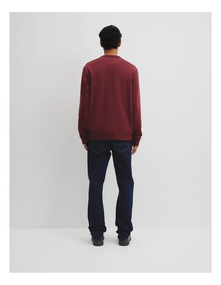 Australian Cotton Cr Crew Neck Sweat in Fig image 4