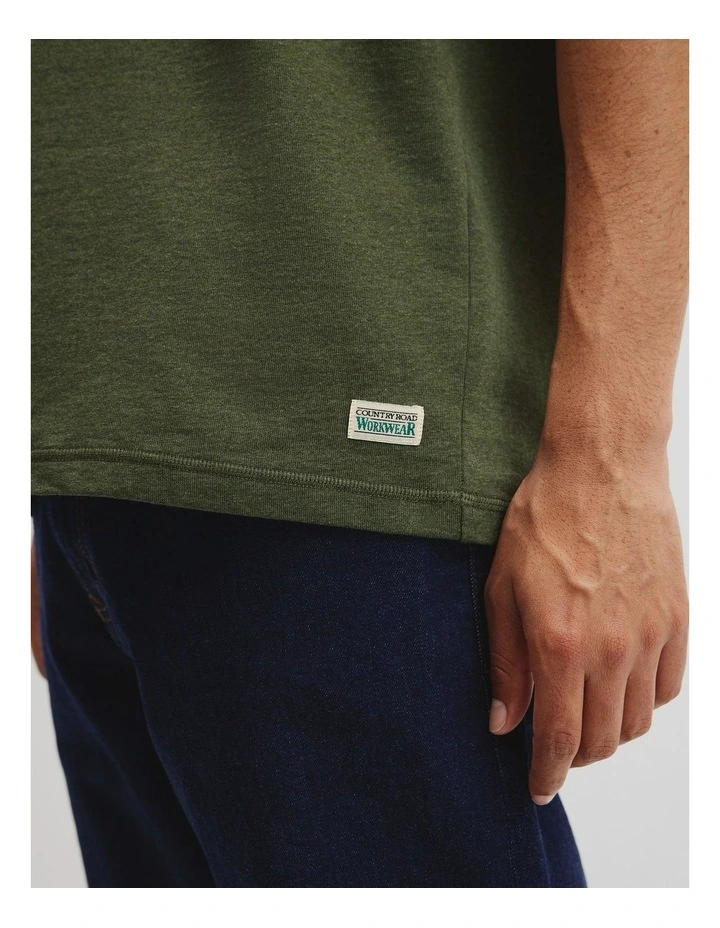 Workwear Australian Cotton T-shirt in Woodland Green image 2