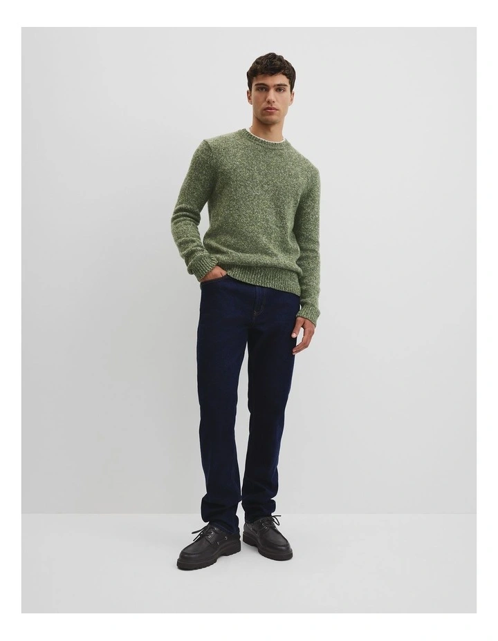 Merino Wool Blend Crew Neck Knit in Bushwalk image 2