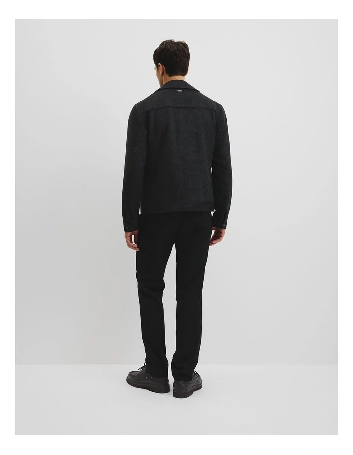 Check Zip Through Jacket in Charcoal image 5