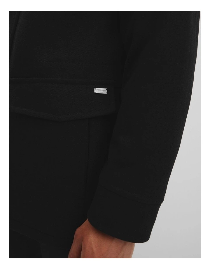 Wool Blend Duffle Coat in Black image 3