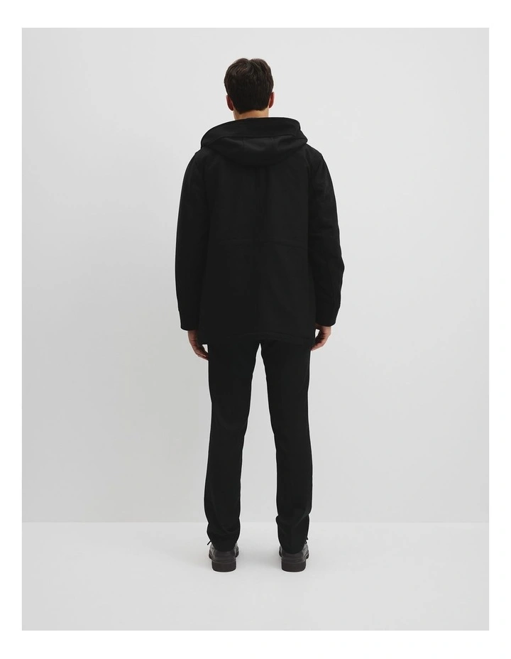 Wool Blend Duffle Coat in Black image 4