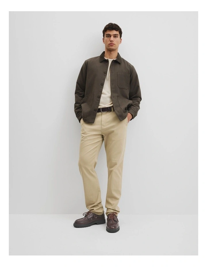 Textured Sherpa Oversized Jacket in Bark image 2