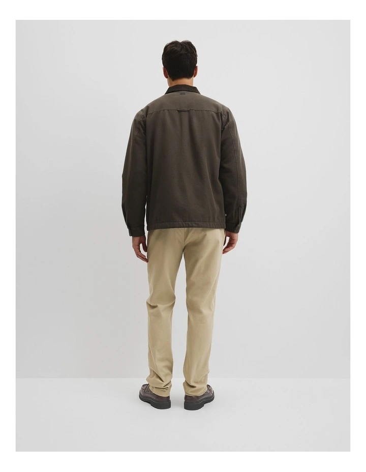 Textured Sherpa Oversized Jacket in Bark image 4