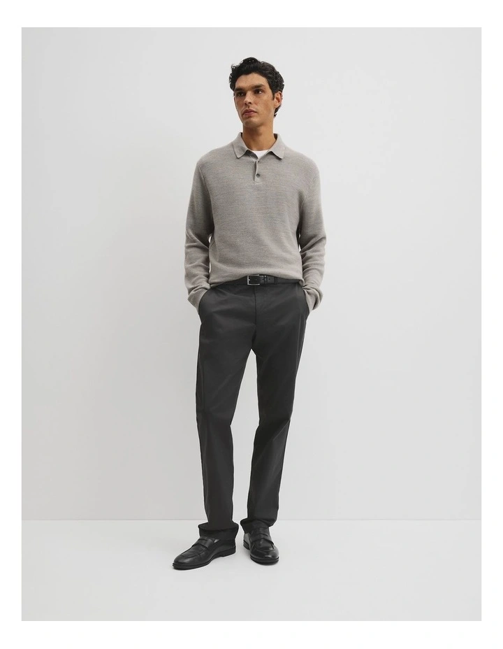 Regular Fit Travel Trouser in Charcoal image 1