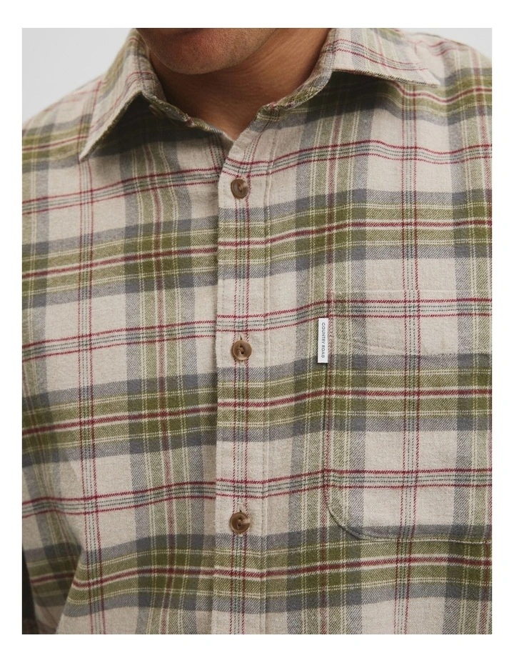 Regular Fit Flannel Check Shirt in Bushwalk image 3