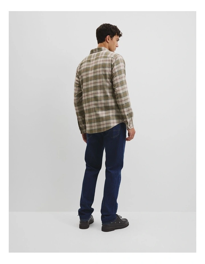 Regular Fit Flannel Check Shirt in Bushwalk image 4