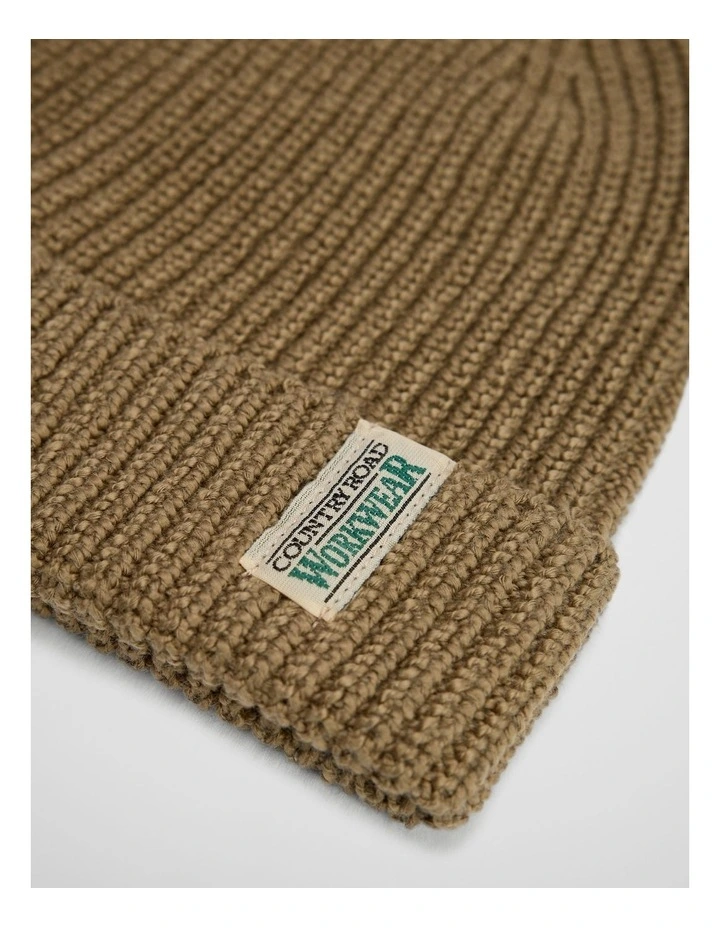 Australian Cotton Workwear Beanie in Brass image 2