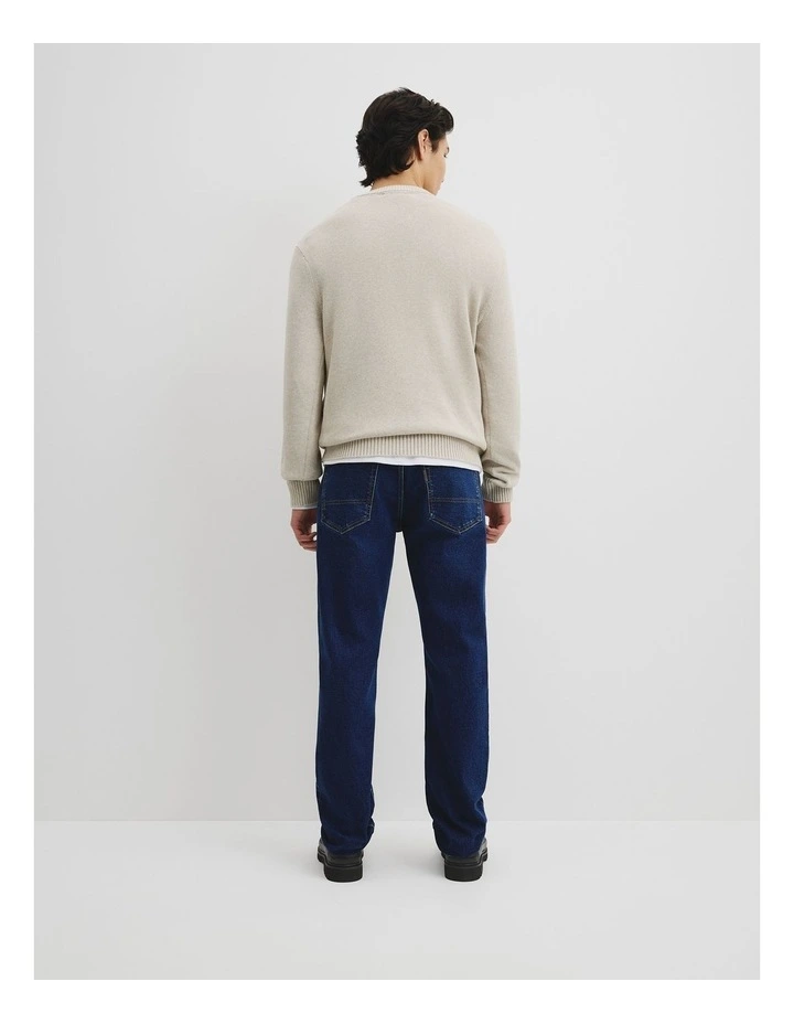 Australian Good Earth Cotton Crew Neck Knit in Barley image 5