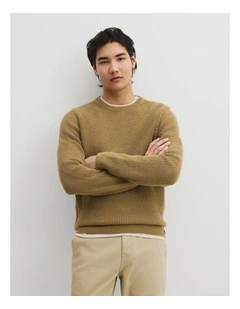 Workwear Australian Cotton Crew Knit in Brass