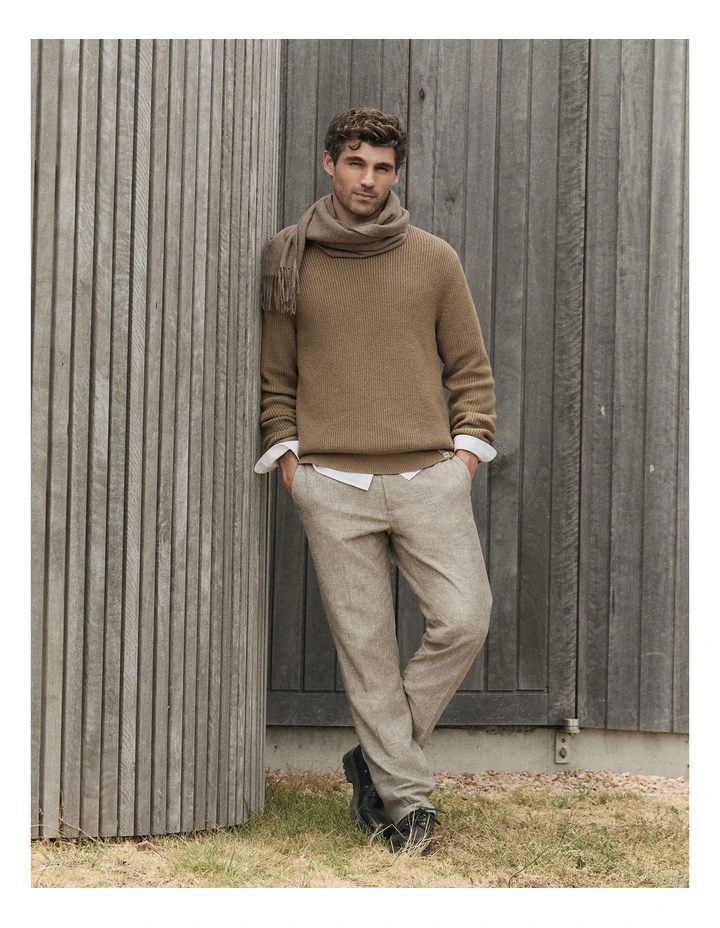 Workwear Australian Cotton Crew Knit in Brass image 2