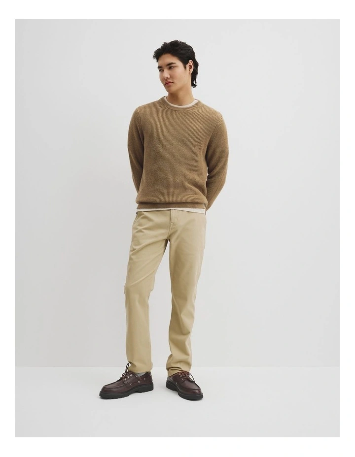 Workwear Australian Cotton Crew Knit Sweater in Brass image 4