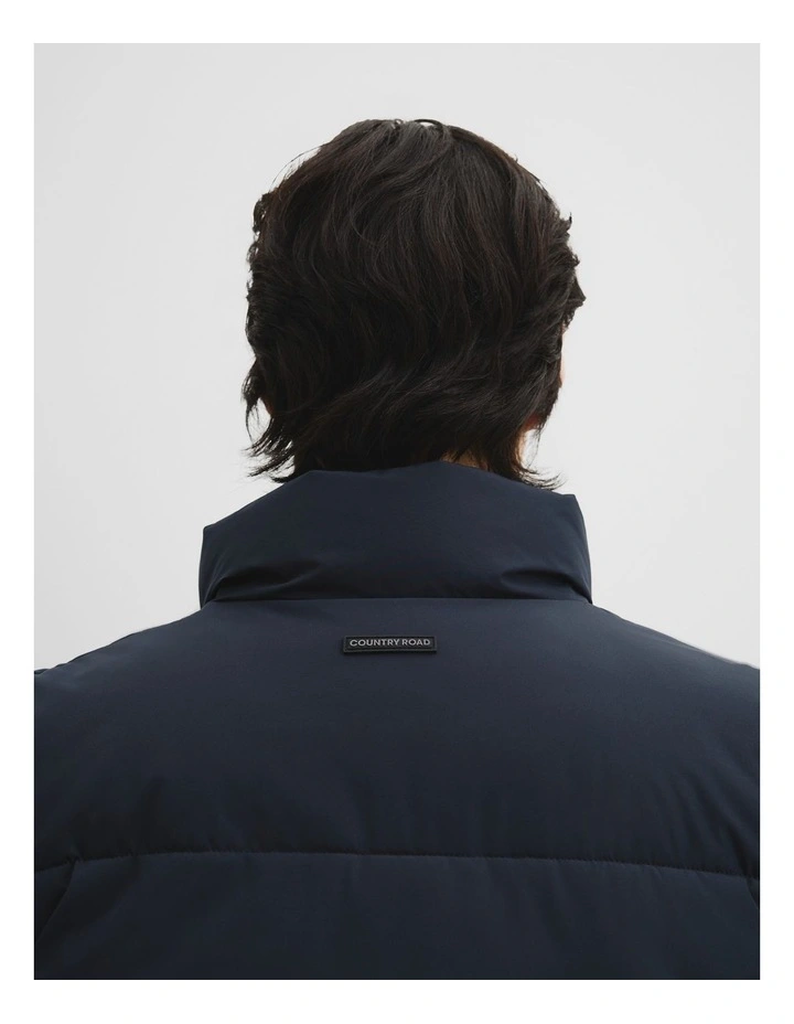 Quilted Puffer Vest in Navy image 3