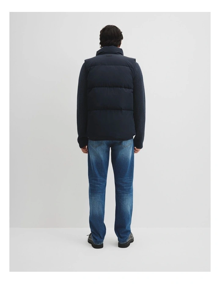 Quilted Puffer Vest in Navy image 4