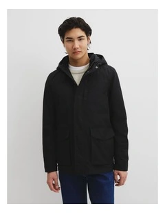 Canvas Parka in Black