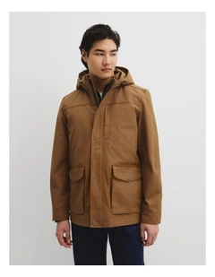 Canvas Parka in Tan