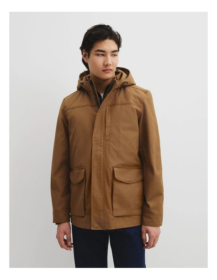 Canvas Parka in Tan image 1