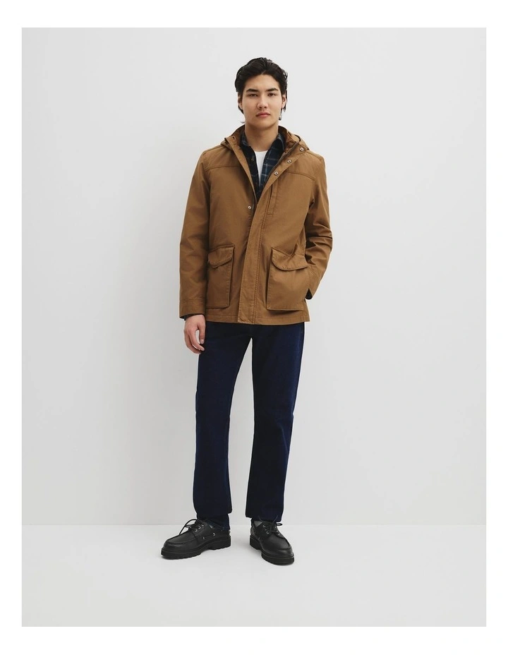Canvas Parka in Tan image 3