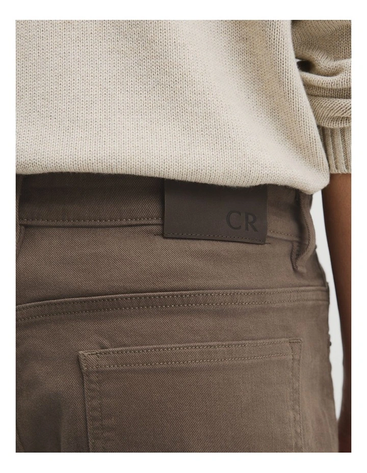Tapered Fit Brushed Five Pocket Pant in Cocoa image 3