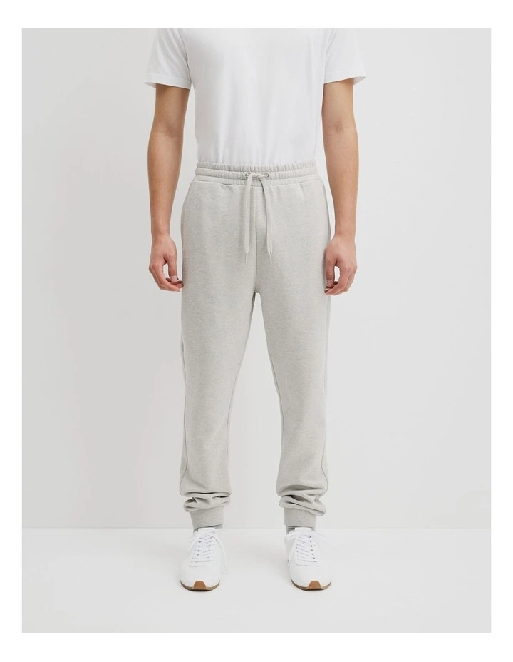 Australian Cotton Brushed Sweat Pant in Grey Marle image 2