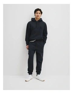 Australian Cotton Brushed Sweat Pant in Navy