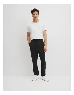 Pintuck Jogger in Black