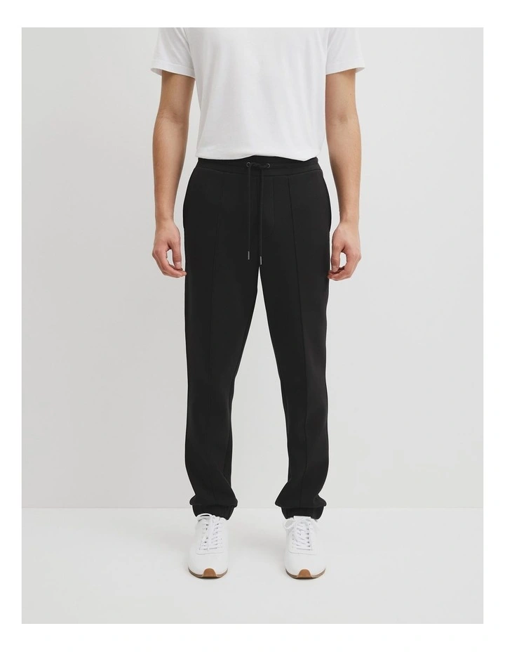 Pintuck Jogger in Black image 2