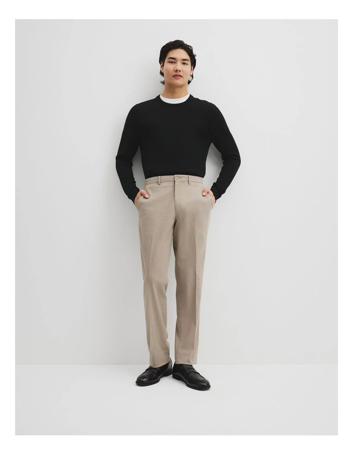 Textured Trouser in Beige image 1