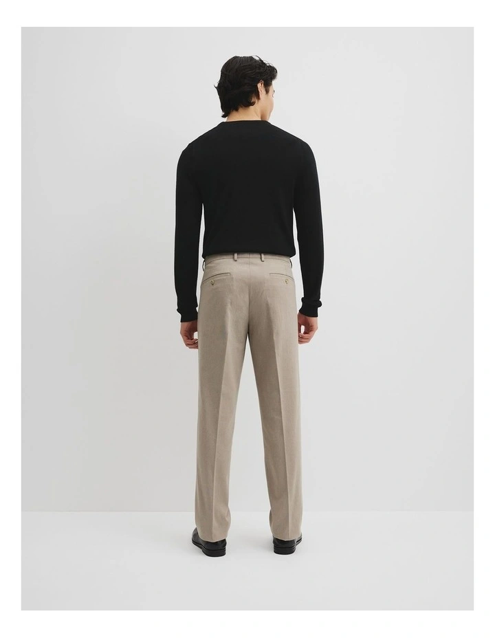 Textured Trouser in Beige image 4