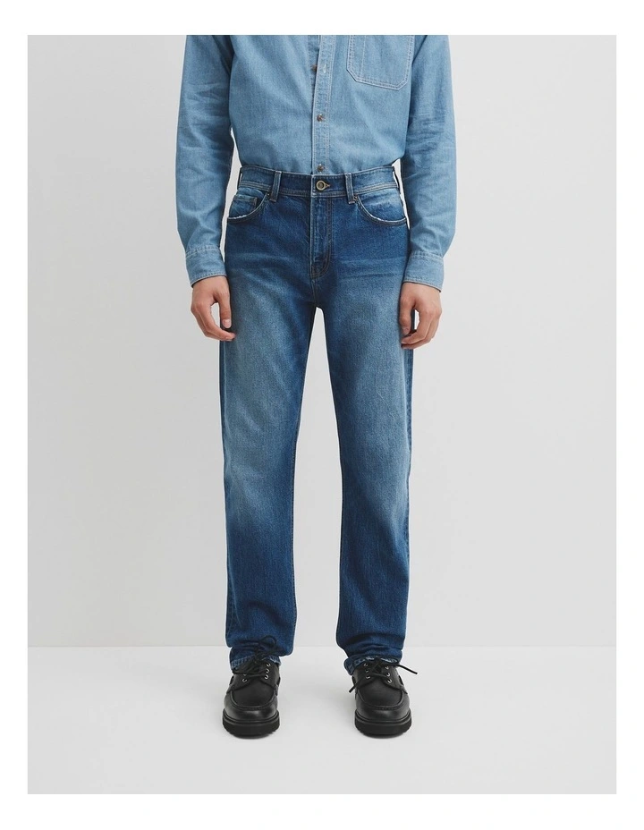 Workwear Straight Leg Jean in Aged Mid Wash image 2