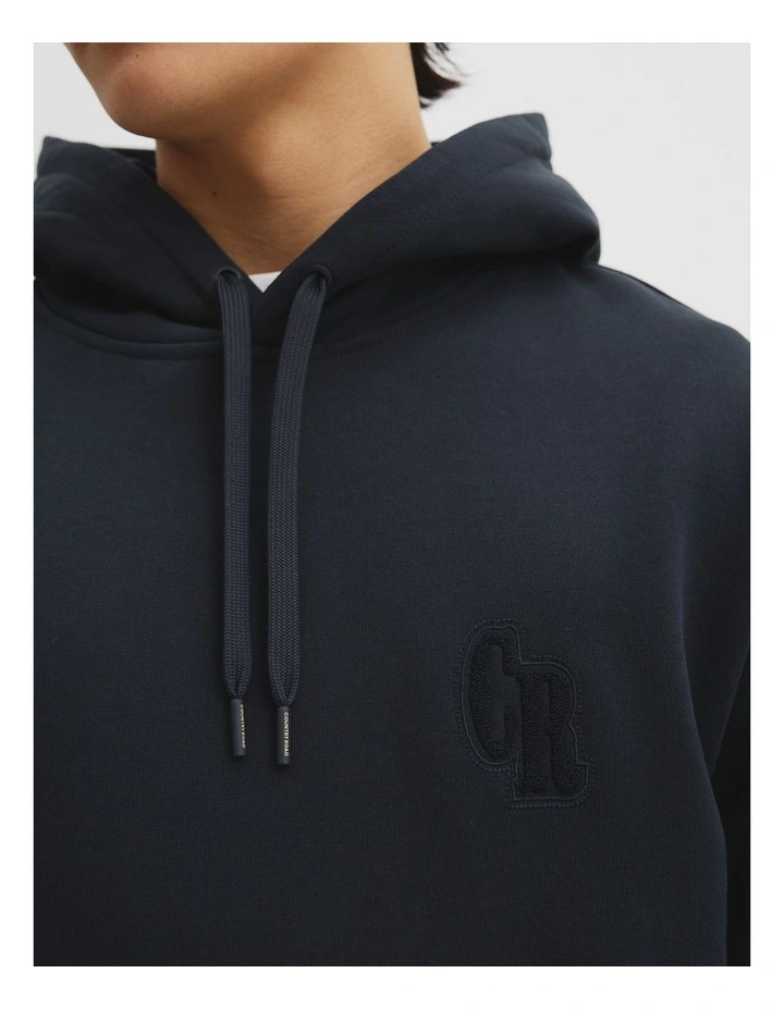 Australian Cotton Hooded Sweat in Navy image 3