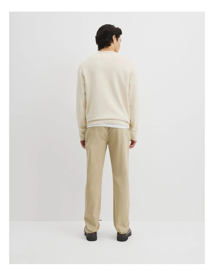 Workwear Australian Cotton Crew Neck in White Sand image 4