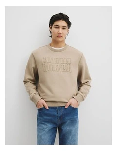 Workwear Australian Cotton Crew Neck in Tan