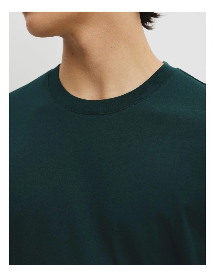 Short Sleeve Pima Cotton Essential T-shirt in Pine image 3