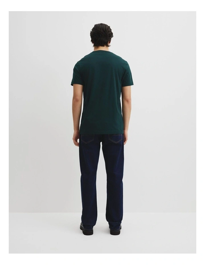 Short Sleeve Pima Cotton Essential T-shirt in Pine image 4