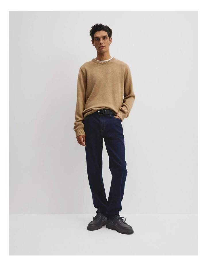 Australian Good Earth Cotton Crew Neck Knit in Bark image 3