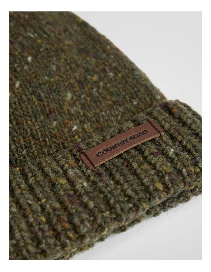 Rib Beanie in Woodland Green image 2