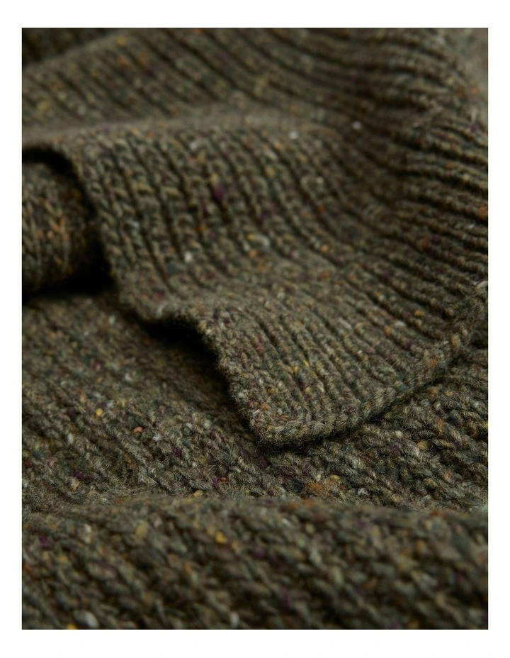 Rib Scarf in Woodland Green image 3